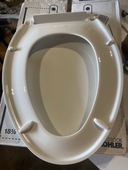 Kohler Brevia Slow Close Elongated White Plastic Toilet Seat