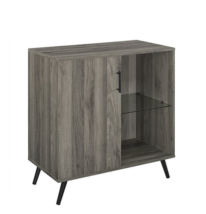 Walker Edison - 30" 1-Door Wood Accent Cabinet - Slate Grey