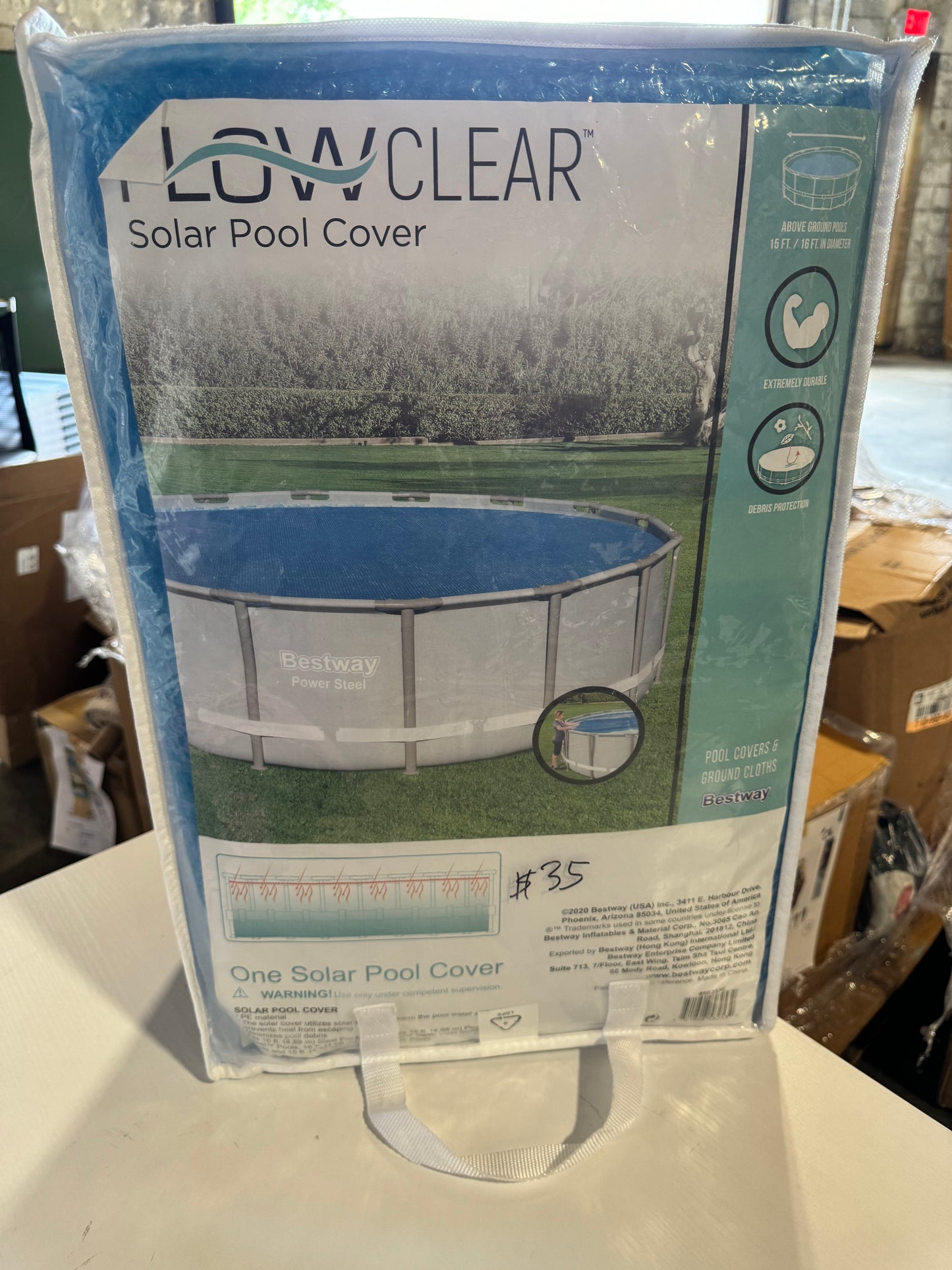 Flow clear solar pool cover