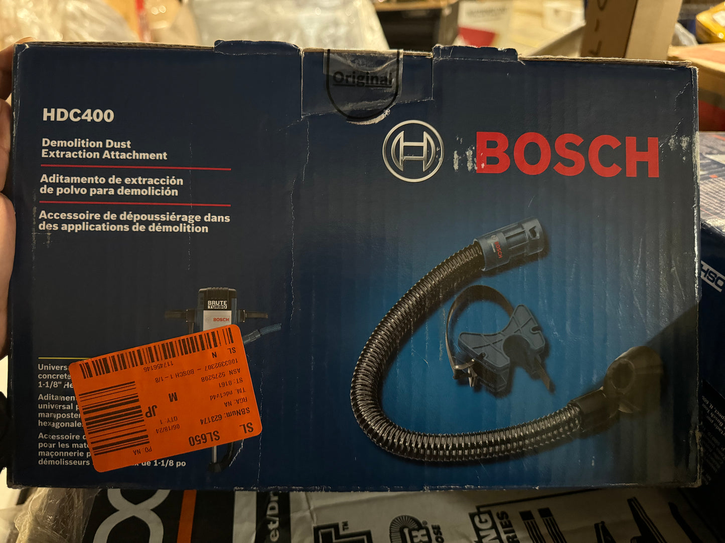 BOSCH HDC400 Hex Chiseling Dust Collection Attachment, 1-1/8"