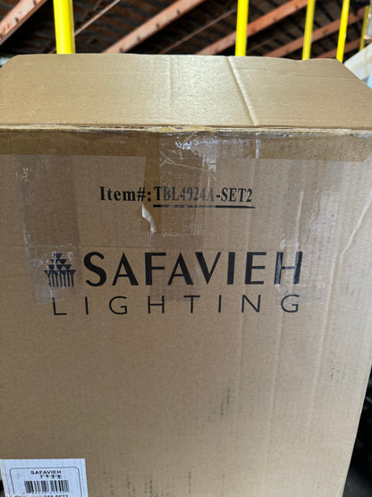 SAFAVIEH Lighting Collection Andino Gold 32-inch
Bedroom Living Room Home Office Desk Nightstand
Table Lamp Set of 2 (LED Bulbs Included)