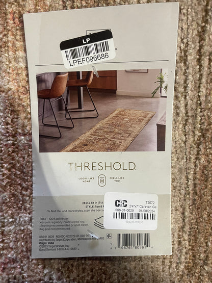 28 by 84 Caravan Geometric Woven Runner Tan - Threshold™