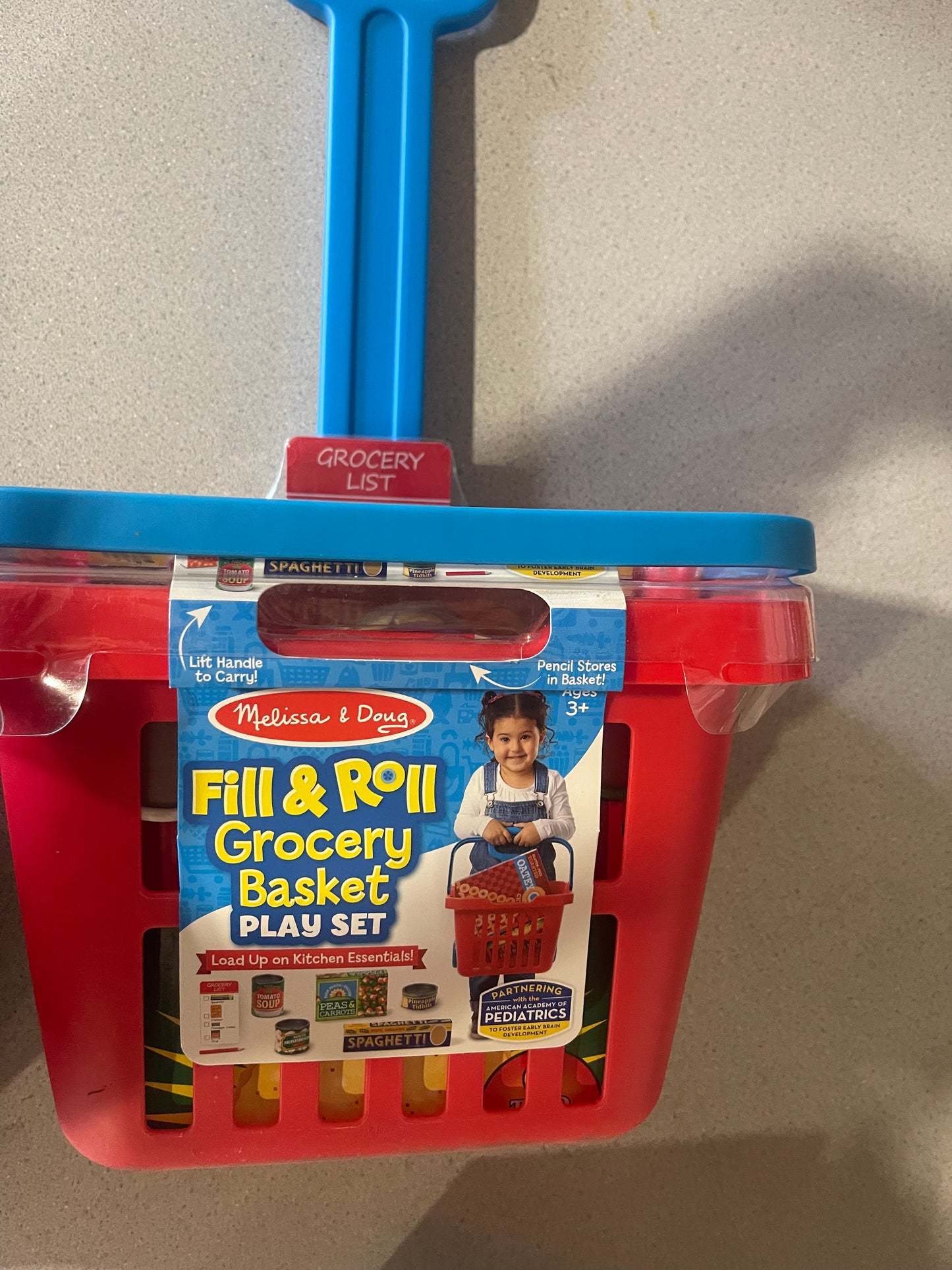 Melissa & Doug Fill & Roll Grocery Basket Playset