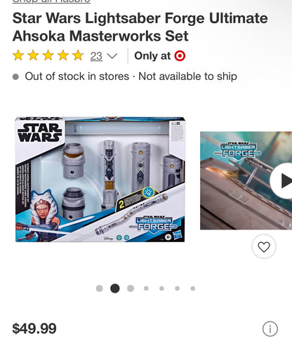 Star Wars Lightsaber Forge Ultimate Ahsoka Masterworks Set