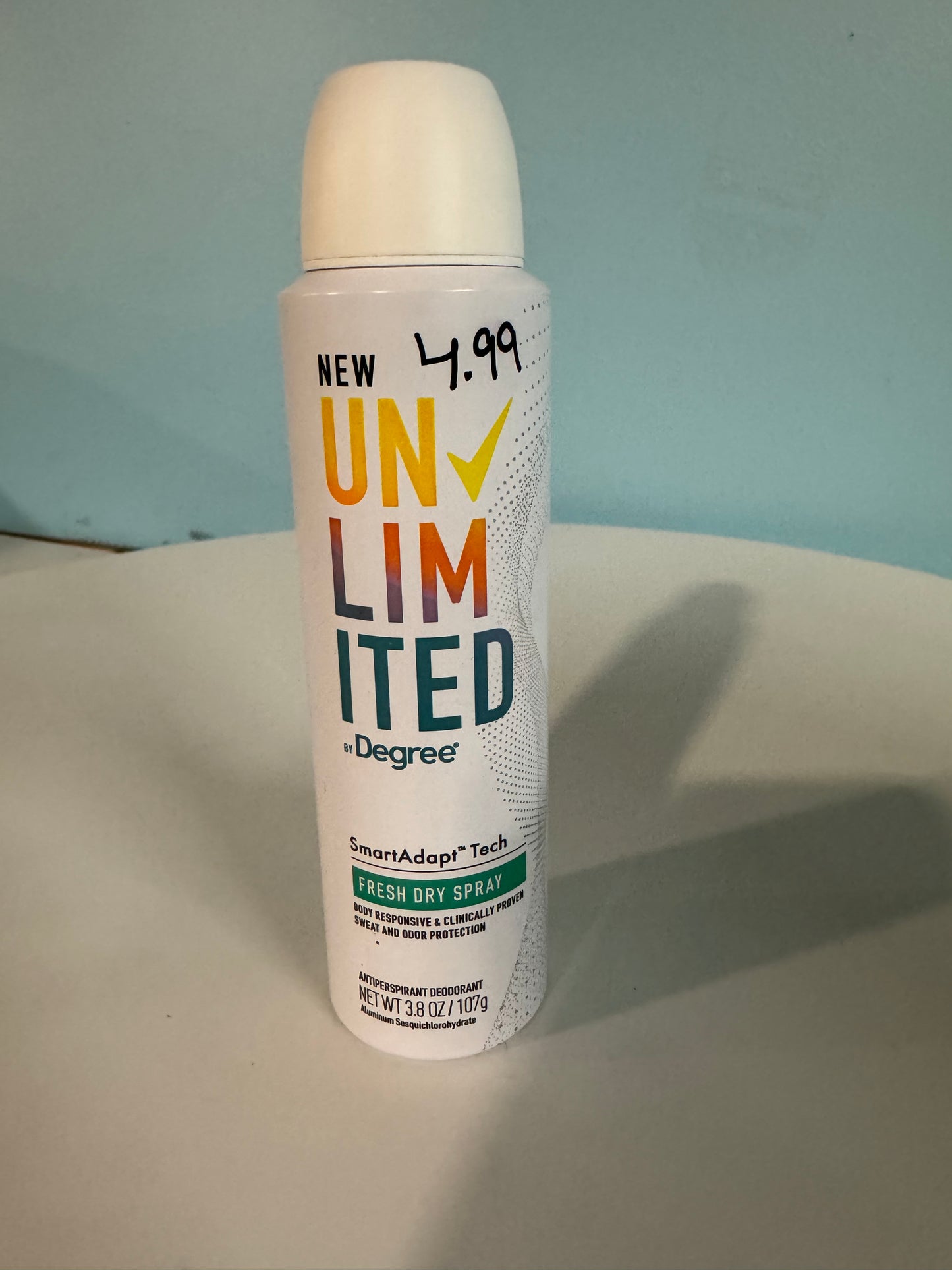 Unlimited by Degree Antiperspirant Deodorant Dry Spray 3.8 oz