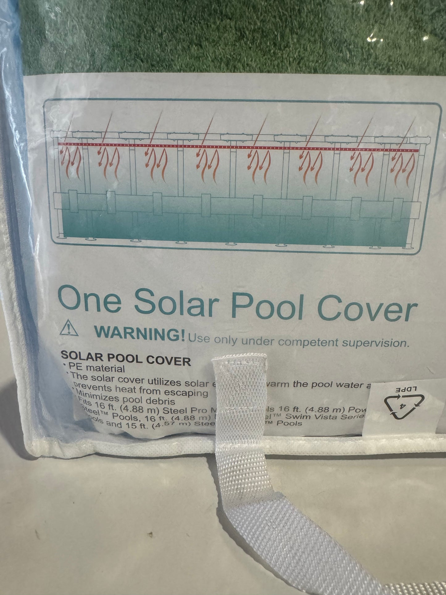 Flow clear solar pool cover