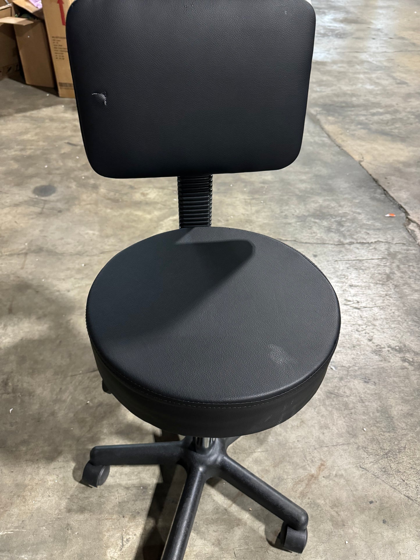 Richardton Backed Adjustable Height Ergonomic Lab Stool with Wheels