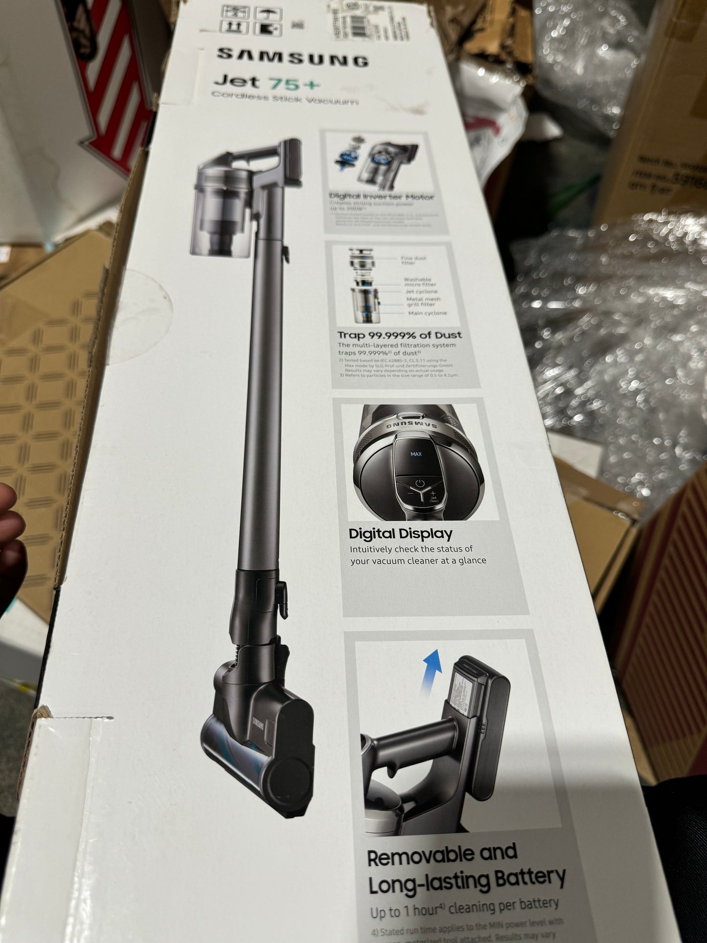 Samsung Jet 75+ Cordless Stick Vacuum with extra battery