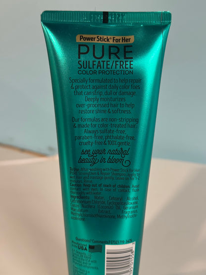 Pure 6.5-ounce sulfate-free color protection shampoo and conditioner with coconut oil and geranium oil