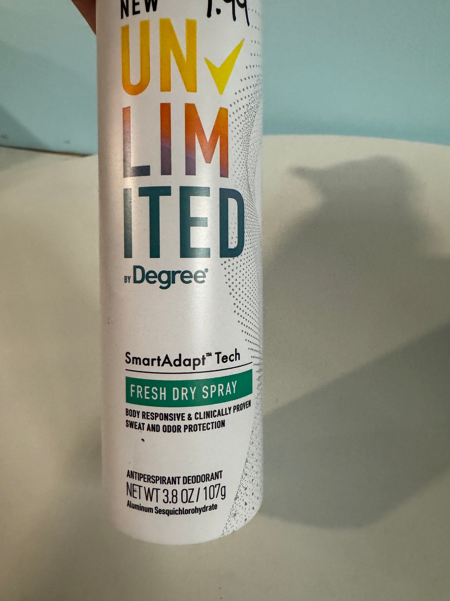 Unlimited by Degree Antiperspirant Deodorant Dry Spray 3.8 oz