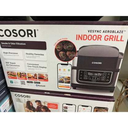 COSORI Electric Smokeless Indoor Grill & Smart XL Air Fryer Combo, 8-in-1, 6QT