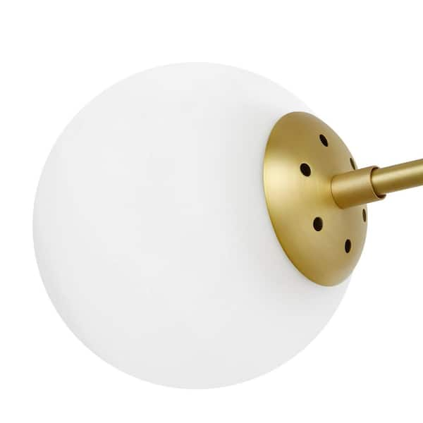 Grammercy 5-Light Brass/White in Chandelier