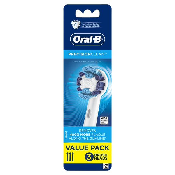 Oral-B Replacement Electric Toothbrush Head, 3 Count, Precision Clean, 3 Count