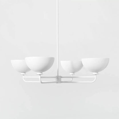 Studio McGee Dome Chandelier White - Designed Modern Ceiling Light for Dining Room Kitchen Bedroom (White)